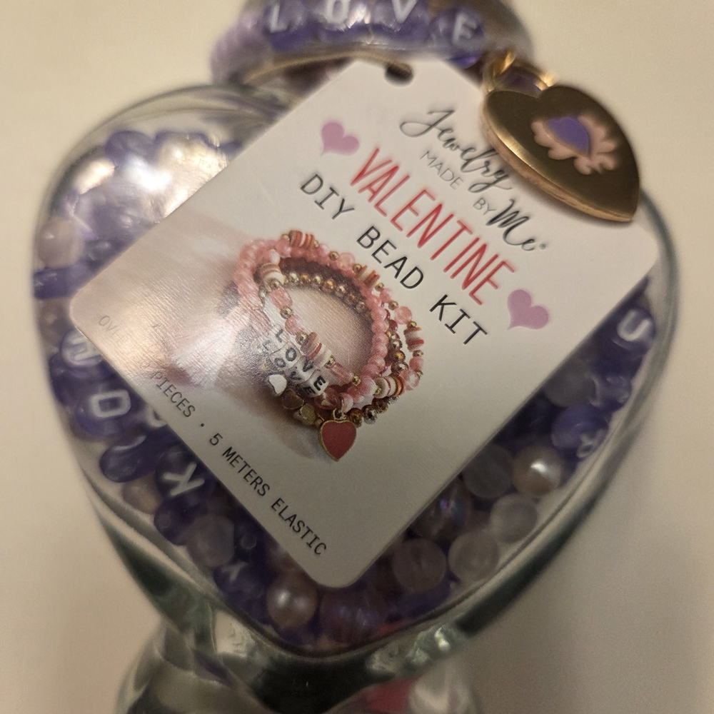 🎉🎉Valentine DIY Bead Kit by - Pink, Purple, Gold